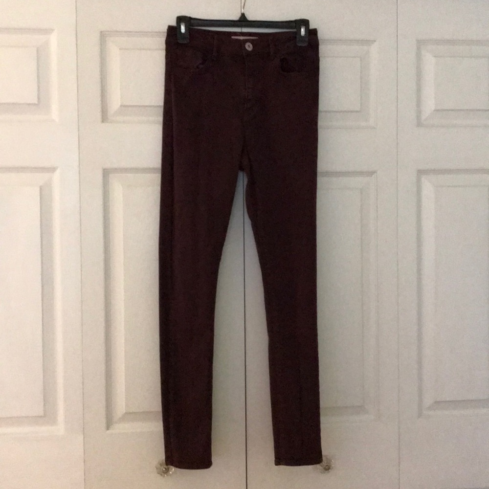 Bullhead Denim Co. Maroon high waisted jeans